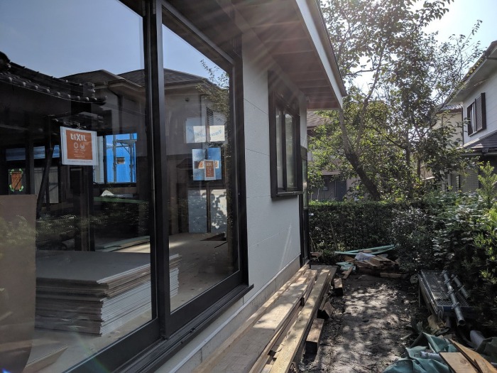 増築　外壁工事完成