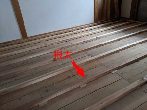 ２階書斎　根太