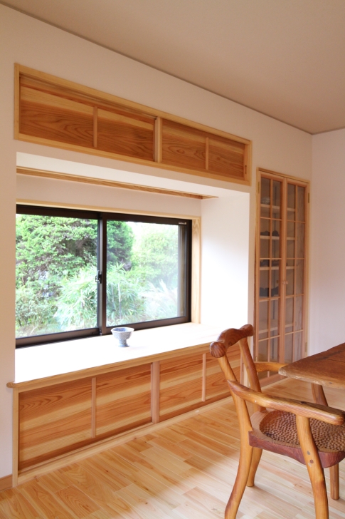 古民家リノベーション出窓収納