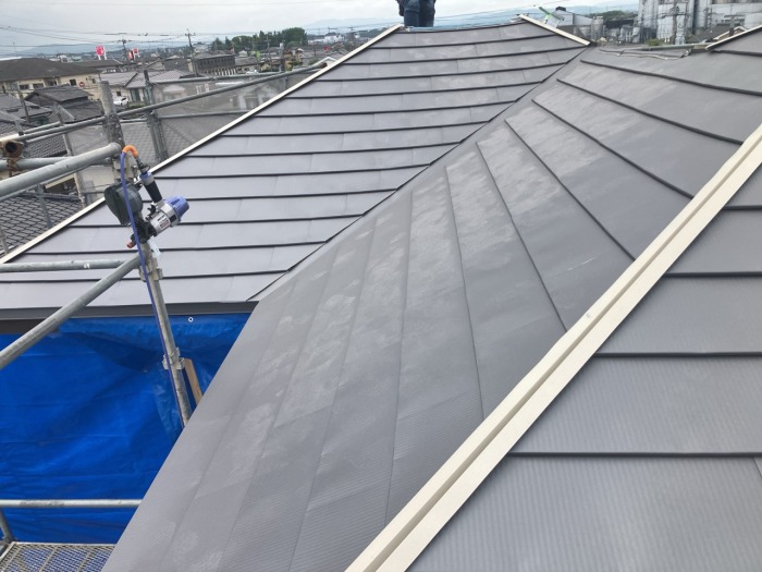 屋根材施工完成/宮崎都城